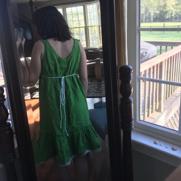 Dress. I added the trimming and the waist tie. - Picture 3 of 4